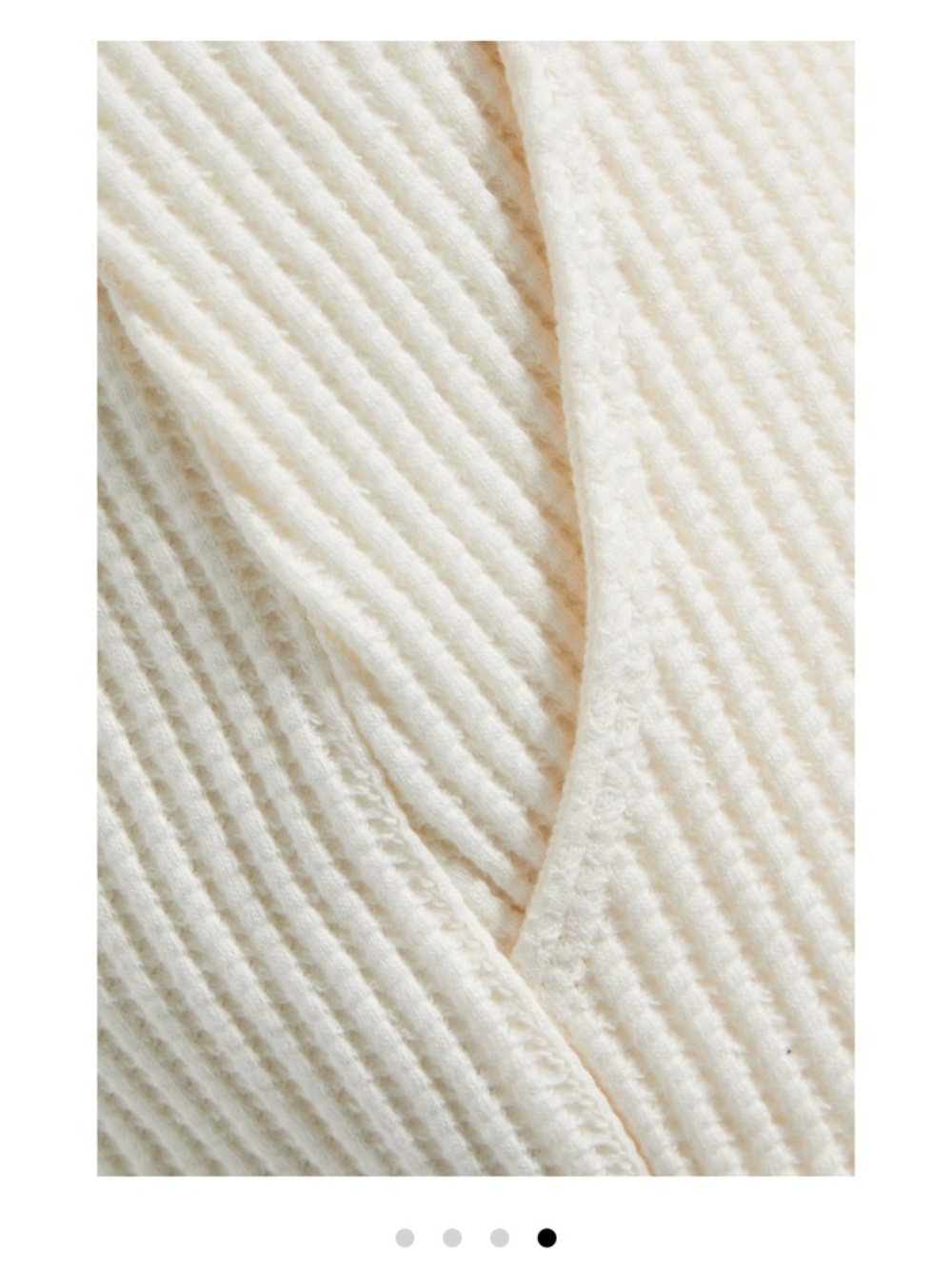 THE RANGE Waffle knit cotton blend shorts Ecru Cream Sz XS NEW - Picture 3 of 12